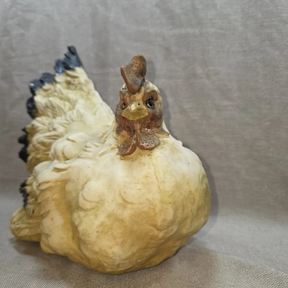 Plastic Angry Rooster Chicken Statue Kitchen Farmhouse Garden VTG Decor 11